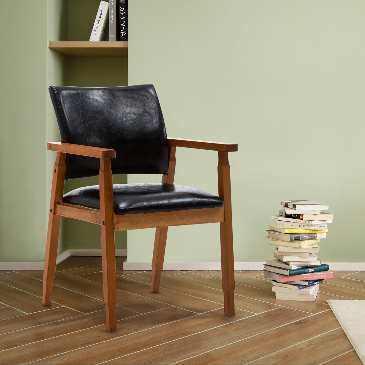 Actrice 18.5'' H Tufted Upholstered Beech Armchair